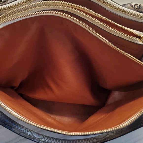 RARE $1,600 Coach Borough Bag in Exotic Embossed Python & Glovetanned Leather - Picture 13 of 15